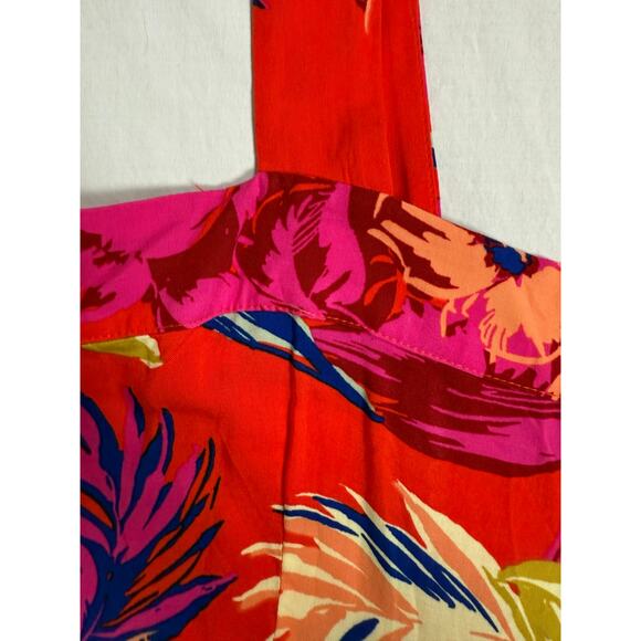 1 State Red Floral Dress Size XL Maxi Straps Boho - Picture 6 of 11